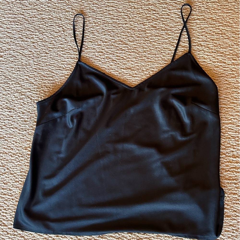 Black Sleeveless Crop Camisole